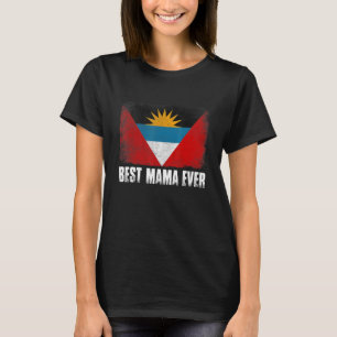 Camiseta Mulheres Retro Antígua E Barbuda Bandeira Melhor V