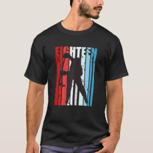 Camiseta Mulheres Retro Girl 18th Ice Hockey Birthday Plays