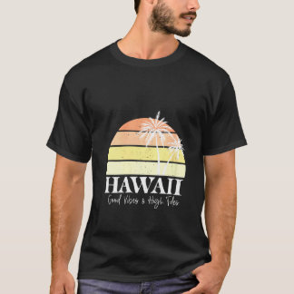 Camiseta Mulheres Retro Havaí, Havaí, na praia de verão tro