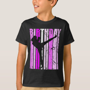 Camiseta Mulheres Retro Kickboxing Aniversário Kickboxer Mu
