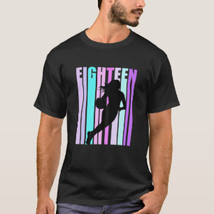 Camiseta Mulheres Retro Meninas 18º Aniversário Jogador De
