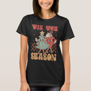 Camiseta Mulheres Retro Natal Esta É A Época Natal Tr