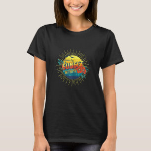 Camiseta Mulheres Retro persegue o pôr do sol comigo no fer