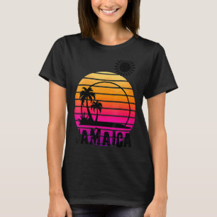 Camiseta Mulheres Retro Sunset Palm Treise Beach Cruise Sum