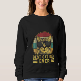 Camiseta Mulheres Retro Vintage Melhor Pai de Gato de Sempr