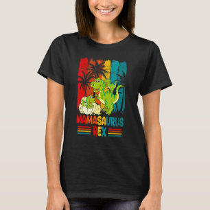Camiseta Mulheres Rex Dinossaur Mamasaurus Pajama Dino Twin
