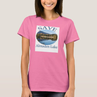 Camiseta Mulheres "Ringer" azul T com o site na parte trase