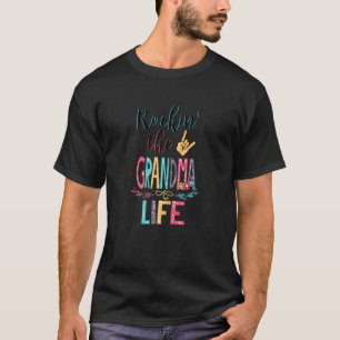 Camiseta Mulheres Rochando A Vovó A Vida Daisy Flower Art M