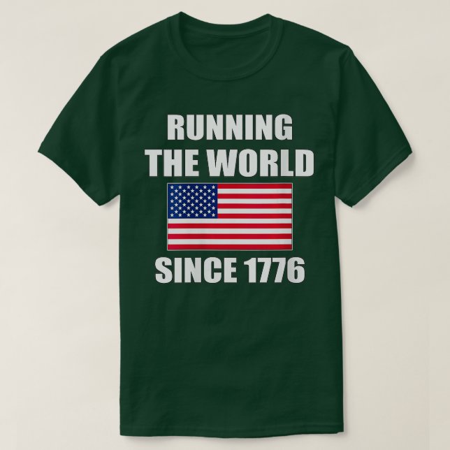 Camiseta Mulheres Rodando O Mundo Desde 1776 Bandeira Ameri (Frente do Design)