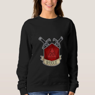 Camiseta Mulheres Rogue Funny Nerdy Gamer D20 Tabletop Rpg