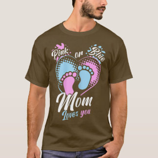 Camiseta Mulheres Rosa Ou Azul Mamãe Te Ama Rever Sexo Pa