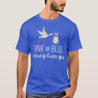 Camiseta Mulheres Rosa Ou Azul Menino Sexo Revelação Da Mam