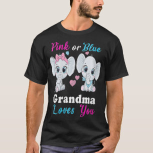 Camiseta Mulheres Rosa ou Vovó Azul Te Ama Elefantes Ba