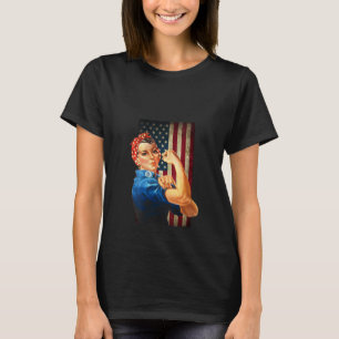 Camiseta Mulheres Rosie, o Ribeirão e a bandeira americana 