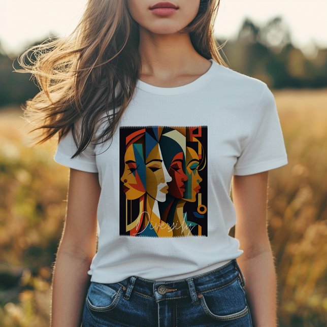 Camiseta Mulheres Rostos (Criador carregado)