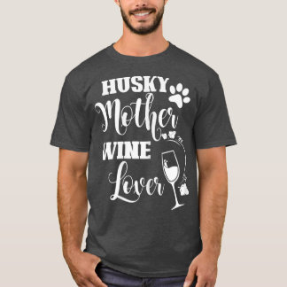Camiseta Mulheres Roucos Mãe Vinho Frio Frio Cachorro Gra