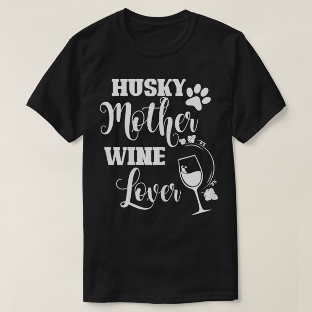 Camiseta Mulheres Roucos Mãe Vinho Frio Frio Cachorro Gra (Frente do Design)
