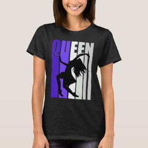 Camiseta Mulheres Roxo Dança Rainha Aniversário Groove Colo