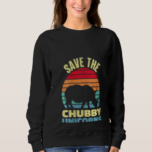 Camiseta Mulheres Salvem Chubby Unicórns Vintage Engraçado
