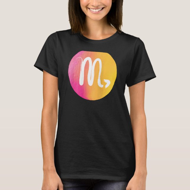 Camiseta Mulheres Scorpio Zodiac Horoscope Astrologia Backp (Frente)