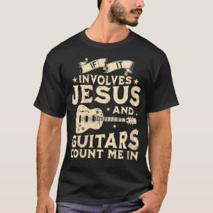 Camiseta Mulheres Se Envolver Jesus E Guitarras Retro Chri