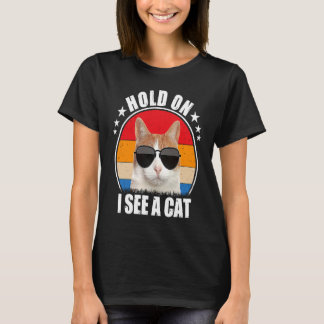 Camiseta Mulheres Segurem, eu vejo um gato Pessoa de Gato G