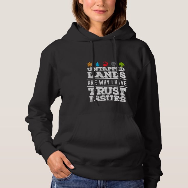 Camiseta Mulheres sem escuta Lands confiam em problemas eng (Frente)