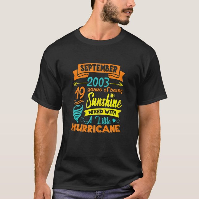 Camiseta Mulheres Setembro De 2003 Mistura De Sol De 19 Ano (Frente)