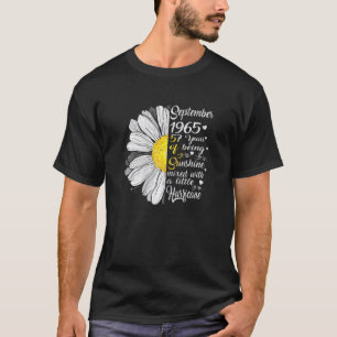 Camiseta Mulheres Setembro Meninas 1965 Aniversário De 57 A