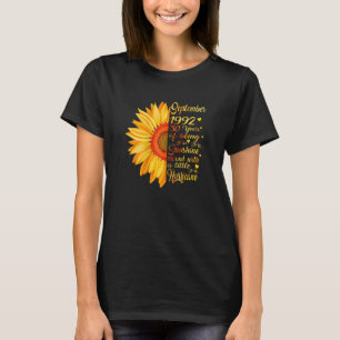Camiseta Mulheres Setembro Meninas 1992 Aniversário 30 Anos