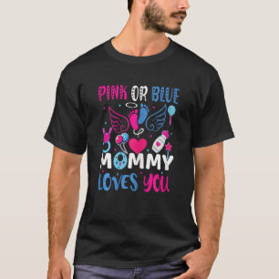Camiseta Mulheres Sexo Bebê Festa Rosa Ou Mamãe Azul