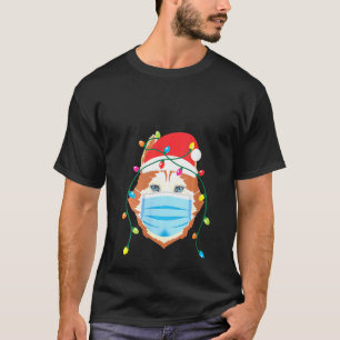 Camiseta Mulheres Siberianas Husky Vestindo máscara de Nata