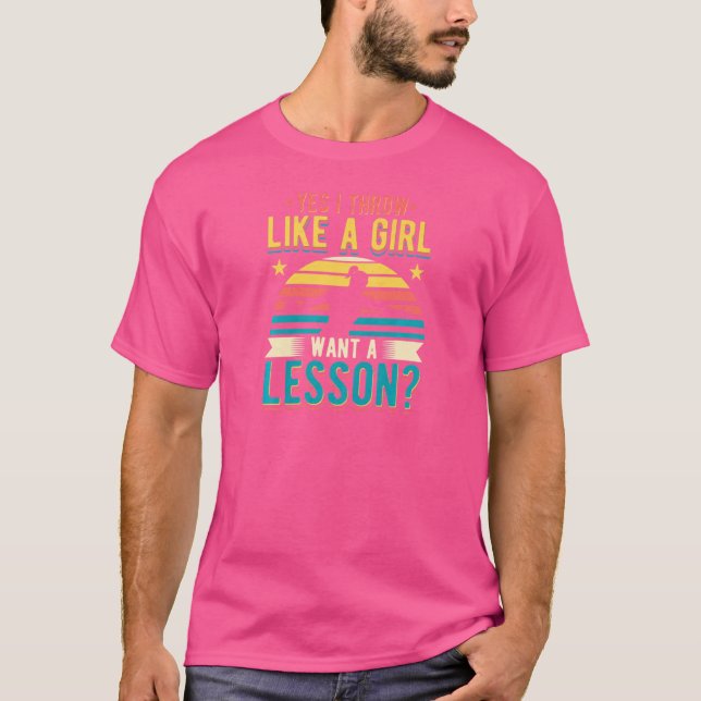 Camiseta Mulheres Sim, Eu Jogo Como Uma Garota Quer Um Disc (Frente)