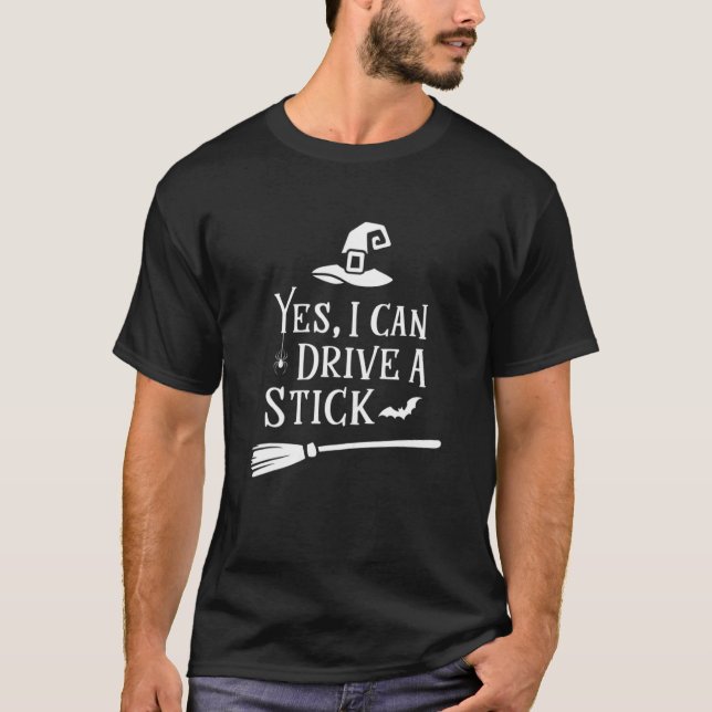 Camiseta Mulheres Sim Eu Posso Dirigir Um Bloco De Vassoura (Frente)