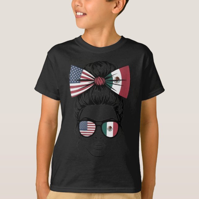 Camiseta Mulheres Sim Eu Sou Ambos Orgulhosos Mexicanos (Frente)
