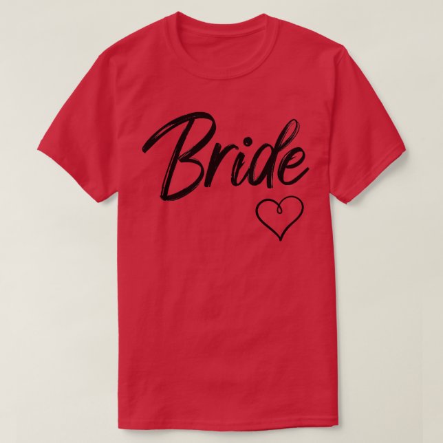 Camiseta Mulheres Simples Casamento de Noiva Branca em Lua  (Frente do Design)