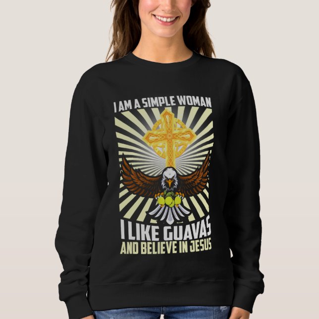 Camiseta Mulheres Simples Como A Guava E Acreditam Em Jesus (Frente)