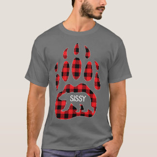 Camiseta Mulheres Sissy Bear Red Xadrez Buffalo Sissy Matan