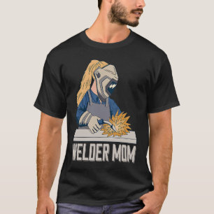 Camiseta Mulheres Soldadoras Mamãe Roupa para Mulheres Meta