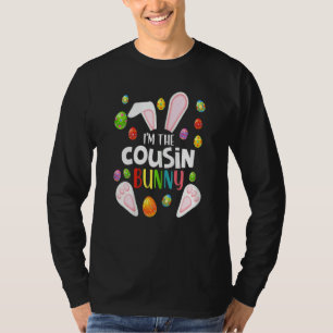 Camiseta Mulheres sou a família do primo Coelhinho Engraçad