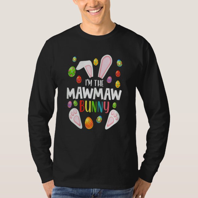 Camiseta Mulheres sou a família Mawmaw Bunny Engraçado (Frente)