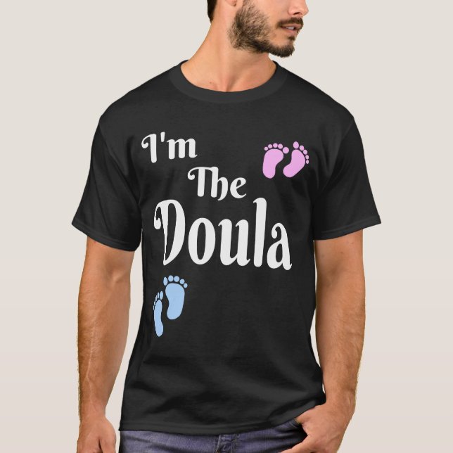 Camiseta Mulheres sou a treinadora do Doula Labor, parteira (Frente)