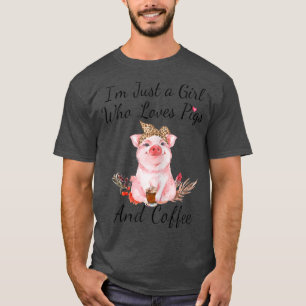 Camiseta Mulheres Sou apenas uma garota que ama porcos e ca