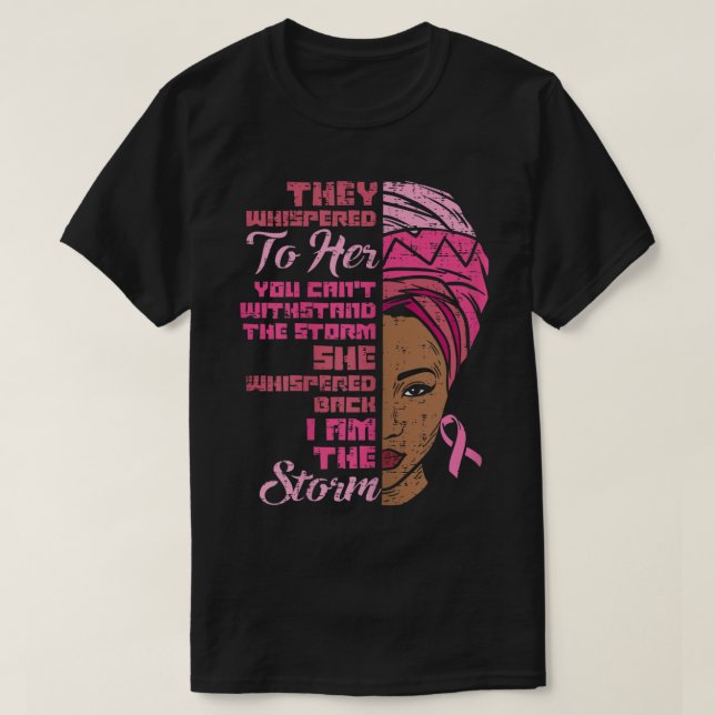 Camiseta Mulheres Sou O Cancer Negro Africano Da Tempestade (Frente do Design)
