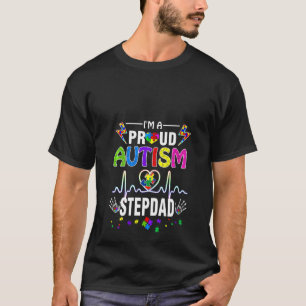 Camiseta Mulheres Sou um Orgulhoso Autismo Stepdad Homens C