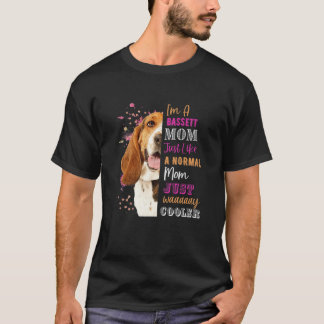 Camiseta Mulheres sou uma mãe de Bassett, como uma mãe norm