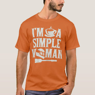 Camiseta Mulheres sou uma mulher simples motocicleta andand