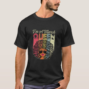 Camiseta Mulheres sou uma Rainha Marcha Orgulhosa Melanin J