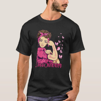 Camiseta Mulheres sou uma sobrevivente Rosie Riveter Cancer