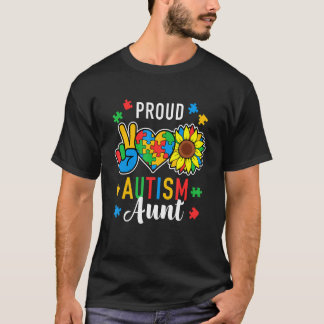 Camiseta Mulheres sou uma tia autista orgulhosa Tia Autismo
